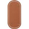 PATIKIL Fondo per Borse Pelle Pu 9.8x4.7 Pollici, Base Ovale Tappetino Fondo per Borsa Uncinetto con Fori e Chiodi, per Borse Fai da Te, Borse a Tracolla, Borsette, Marrone