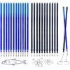 HANGGON 24 Refill per Penna Gel Cancellabile, Compatibili con 0,7 mm, Altezza 13 cm | Mine di Ricambio Cancellabili, Compatibili con Legami, Inchiostro Termosensibile (12 blu, 12 nero)