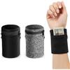 VEOIRXU 2 Paia Tasca Sportiva da Polso Custodia da Polso Borsa da Polso Con Cerniera Portafoglio Per Borsa da Palestra da Corsa Per Corsa Ciclismo Escursionismo Yoga (Nero+Grigio)