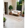Hanse Home Northrugs Bowen - Tappeto moderno per interni ed esterni, in tessuto piatto, reversibile, con design ad arco, resistente alle intemperie e ai raggi UV, per balcone, terrazza, giardino, iuta bianca, 80