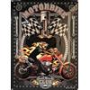 I&S / Les collections rétro I&S/Les collections rétro Targa in metallo goffrato, 40 x 30 cm, motivo: motociclista Club Tiger, prodotto con licenza ufficiale e/o design esclusivo
