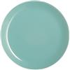 Luminarc Arty Soft Piatto Piano, Vetro, Verde Acqua, 26x26x2 cm