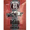 I&S / Les collections rétro I&S/Les collections rétro Targa in metallo goffrato, 40 x 30 cm, Route 66, The Road that built america, prodotto con licenza ufficiale e/o design esclusivo