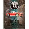 I&S / Les collections rétro I&S/Les collections rétro Targa in metallo goffrato, 40 x 30 cm, Route 66, The Road that built america, prodotto con licenza ufficiale e/o design esclusivo