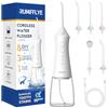 RUMFFLYE Idropulsore Dentale Irrigatore Orale Water Flosser con 12 Modalità | Idropulsore Dentale Portatile Professionale e Capacità 300ML Ricaricabile Impermeabile IPX7 per Casa e Viaggi Bianco