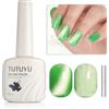 TUTUYU Smalto per unghie in gel occhi di gatto verde - Perfetto per il fai da te a casa & Regalo per gli amanti della nail art!