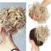 SEGO Chignon Elastico Capelli Ricci Finti Extension Spettinato XXL Hair Magic Bun 45g Coda di Cavallo Ponytail Treccia Carina - Biondo Scuro/Biondo Chiarissimo