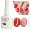 TUTUYU Smalto gel rosso occhi di gatto - perfetto per fai da te a casa e regalo per gli amanti delle nail art
