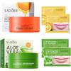 TaimeiMao 124 Pezzi Aloe Vera Maschera Occhi e Lip Masks, Vitamina C Patch Occhi e Maschera per le Labbra, Pach occhi per Borse e Occhiaie, per Ridurre le Rughe e il Gonfiore, Contorno Idratante