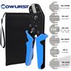 Cowurst SN-58B Pinza a crimpare a mascella sostituibile Pinza a crimpare terminale con lama a molla per elettricista da 7,5 pollici