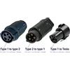ANDAIIC Adattatore per caricabatterie ANDAIIC EV da tipo 2 a tipo 1 Convertitore da tipo 1 a Tesla 32A 1P Connettore per auto EV per veicoli elettrici