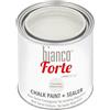 bianco Shabby Bianco Forte - Crema Antica - (250ml) Vernice a Gesso con Finitura/Protettivo 2-in-1: Chalk Paint Super Resistente per Mobili, Pareti e Porte - Asciugatura Rapida, Interni/Esterni, Opaca
