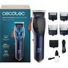 Cecotec Tagliacapelli con Motore Vector Magnetico PrecisionCare Expert Vector. 9200rpm, 4 Pettini, Lama DLC in Acciaio Inox e Ceramica, Display, Autonomia 90min, Caricabatterie Tipo C