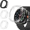 iVoler 3 Pezzi Cover per Samsung Galaxy Watch Ultra 47mm 2025/2024, Custodia Antiurto HD Clear, Ultra Sottile Anti-Graffio Rigida PC Bumper Protettiva Case, 2 Trasparente + 1 Nero