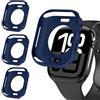iVoler 3 Pezzi Cover per Apple Watch Series 11/10 46mm (Senza Pellicola Protettiva), Ultra Sottile Custodia Antiurto e Anti-Graffio Morbida in Silicone TPU iWatch Bumper Case, Blu Scuro