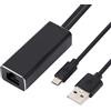 Colexy Adattatore Ethernet per Fire TV Stick & Chromecast, Micro USB a RJ45 LAN adattatore di rete 100Mbps