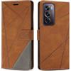 SONWO Cover per Oppo Reno12 PRO 5G, Flip Custodia in PU Pelle, Cover a Libro Portafoglio con Slot per Schede e Supporto Stand per Oppo Reno12 PRO 5G, Marrone