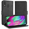 Simpeak Custodia Compatibile per Samsung Galaxy A40 5,9, Cover Compatibile con Samsung A40 in Pelle Portafoglio con Supporto Flip Caso [Supporto Stand] [Chiusura Magnetica], Nero