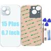 Peixiong Sostituzione del Coperchio del Vetro Posteriore 15 Plus per iPhone 15 Plus Sostituzione del Vetro Posteriore Posteriore da 6,7 '' con Kit di Strumenti di Riparazione (Blu)