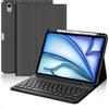 FOGARI Cover con Tastiera per iPad Air 11 pollici M4 2026/M3 2025/M2 2024 con Italiano QWERTY Senza fili Rimovibile Bluetooth Tastiera per ipad Air 11 M4/M3M2 2026/2025/2024 con Vano porta-stilo, Nero