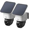 eufy Security SoloCam S340 Confezione da 2, Telecamera Wi-Fi Esterno | Sorveglianza a 360°, Nessun Punto Cieco, Wi-Fi a 2,4 GHz, Nessun Canone Mensile, Compatibile HomeBase 3.