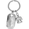 Depesche 11800-019 Portachiavi in Argento con Lettera P e Angelo Custode, in Lega di Zinco, Incluso Astuccio in Velluto colorato