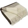 LYHome Coperta 100% Lana di Agnello - Copriletto per Letto Divano, Plaid Singolo Una Piazza e Mezza Matrimoniale, Coperte Pura per Invernale Morbida e Calda (140 x 200 cm Marrone a Righe)