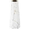 HCHLQLZ 25cm Bianco Oro Marmo Fiori Vaso Decorativo di Design Moderno Collection per Ricorrenze Decorazioni per Interni Ristorante Bar Cafe Porcellana