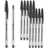 Amazon Basics - Set di Penne a Sfera, per Casa, Ufficio e Scuola, Punta da 1,0 mm, Inchiostro Nero, Confezione da 12