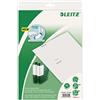 Leitz Etichette stampabili al PC per raccoglitori Leitz Active 1.113 con portaetichette, 156 x 146 mm, Cartoncino, 16910085, Confezione da 20