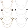 GOMAKERER 6pz 6 Stili Clip per Catena Maglione e Scialle, Decorazioni In Lega di Perle per Supporti Colletto Cardigan In Colore Misto, Spille per Maglione