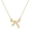 SLUYNZ Collana girocollo in argento sterling 925 con fiocco, per donne e ragazze, con zirconi, small, Argento sterling, Zirconia cubica