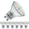 EACLL Lampadine LED GU10 2700K Bianco Caldo 6W Sorgente Luminosa 625 Lumen Equivalenti 80W Lampada Alogena. AC 230V No Flicker Faretti, Faretto 120 °, Luce Bianca Calda Spot, 6 Pack