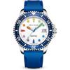Sea Gull SEA-GULL Orologio automatico da uomo, impermeabile fino a 100 m, orologio da polso meccanico con quadrante colorato, vetro zaffiro sintetico, cinturino in silicone