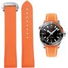 FOUUA Cinturino per Orologio Omega 22mm 20mm Silicone Morbido e Confortevole Impermeabile Chiusura Pieghevole Cinturino di Ricambio Cinturino per Orologio Omega Seamaster SpeedMaster De Ville Serie