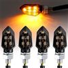 EYPINS Indicatori di Direzione per Moto,Frecce Moto Omologate E24,5 LED Mini, Set da 4 Pezzi Impermeabili IP65 per 12V DC,Bullone M8/Cavo da 50 cm
