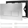 RDTOK Placca di comando WC, piastra di scarico a doppio scarico compatibile con GEBERIT SIGMA01 UP300/320, placca di ricambio 115.770.11.5, argento