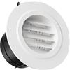HG Power Griglia di Ventilazione 75mm Griglia Aerazione Tonda in Plastica ABS, Rimovibile, con Zanzariera Protezione Contro Gli Insetti Bianco