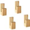 Danhol ® Set 4 Ganci Appendiabiti Adesivi - Appendini e Portaasciugamano da Bagno - Accessori Senza Forare - Appendi Accappatoio - Ganci di Bambù