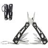 ZYEKIU 12 in 1 Nero Pinza Multiuso, Coltello Multiuso Acciaio Inossidabile Coltellino Multifunzione Mini Multitool Include Borsa Portaoggetti per Caccia Riparazioni Campeggio Escursionismo