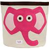 3 Sprouts Cesta Giochi Bambini - Grande Cesta Portagiochi Bambini in Tessuto Decorato - Cesto Biancheria e Cesto Giochi Bambini per Cameretta - Cesta Per Giochi Bambini con Manici Robusti - Elefante
