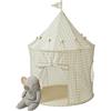 3 Sprouts, Tenda da Gioco per Bambini, Realizzata in Poliestere Riciclato, Ideale per Giocare in Cameretta e in Sala Giochi, Colore Gingham Beige, 100x100x135 cm