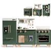 ROBOTIME Cucina giocattolo in legno 3 in 1, verde, dai 3 anni