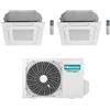 Hisense Climatizzatore a Cassetta 4 Vie Dual Split ACT 12+12 con 2AMW52U4RXC Inverter R32 Wi-Fi Optional Classe A++ ,