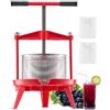 VEVOR Pressa Manuale per Vino di Frutta Cesto in Acciaio Inox 9L con Manico, Spremiagrumi Manuale per Bevande Alcoliche Pressa per Sidro, Mela, Uva, Tintura, Miele, Olio d'Oliva Cucina, Casa