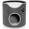 CAMON Cuccia a cilindro in feltro per gatti,Cuscini rimuovibili, Dimensioni: ø40x36 cm CG010/B ( 1 PZ )