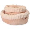 CAMON CUCCIA/CESTA Rotonda, tessuto rosa chiaro peluche a righe rosa, diam. 64 cm CC0178 ( 1 CESTA )