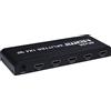 PremiumCord 4K HDMI Splitter 1-4 con Alimentatore, Custodia in Metallo, Risoluzione Video UHD 4K 2160p, Full HD 1080p 60Hz, 3D, HDCP, Colore Nero