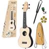 Ortega Guitars Ukulele Soprano Mancino - Acustico - Keiki K2 Series - Accessori Inclusi - Acero / ABS, Natural (K2-MAP-L)