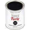 bianco Shabby Bianco Forte - Nero Lavagna - (1L) Vernice a Gesso con Finitura/Protettivo 2-in-1: Chalk Paint Super Resistente per Mobili, Pareti e Porte - Asciugatura Rapida, Interni/Esterni, Opaca